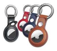 Air Tag Keychain for Apple Airtags Holder , 4 Pack Protective Leather Airtags Case Tracker Cover with Air Tag Holder, Airtag Key Ring Compatible with