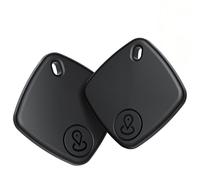 Air Tag Smart Tracker 2 Pack, Localizador Funciona con Apple Buscar (Sólo iOS), Buscador de Objetos Bluetooth con Cordón/Llavero, Rastreador para Carteras/Llaves/Equipaje