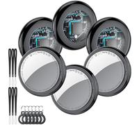 Air Tag Smart Tracker 6 Pack, Bluetooth Localizador de Llaves Funciona con Find My App (Solo iOS), rastreador Bluetooth y localizador de artículos con Sonido, rastreador de Equipaje, Negro