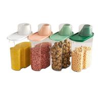 Air Tight Pantry - Storage Containers, 4 Pieces 2.5L Airtight Clear Organization with Lid - Airtight Food Storage Containers for Food Pantry Sugar Rice Baking Dry Cookie Snack Freezer Grain Powder