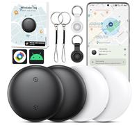 Air Tracker Android 4 Pack Android Smart Tracker Localizador de llaves Buscador de llaves compatible con Google Find Hub APP (Android solamente), rastreador Bluetooth para equipaje, maleta, mascota