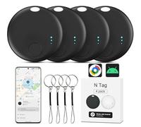 Air Tracker Android, 4 Unidades de Etiquetas Inteligentes para localizador de Llaves Android, Compatible con Google Find Hub App (Android Solamente), rastreador Bluetooth para Equipaje, Cartera
