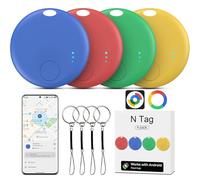 Air Tracker Android, 4 unidades de rastreador inteligente para llaves, compatible con Google Find Hub APP (Android solamente), rastreador Bluetooth para equipaje, cartera, maleta (multicolor)