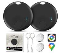 Air Tracker Android, Rastreador de Aire, 2 pcs localizador de Llaves, Compatible con Google Find Hub (Android Solamente), rastreador Inteligente de Teclas Bluetooth para Llaves, Equipaje