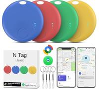 Air Tracker Android y iOS, Smart Tracker Localizador de Objetos Bluetooth, Compatible con Apple Buscar y Google Localizador, Localizador Bluetooth para Llaves, Cartera, Equipaje, Mochila (Multicolor)