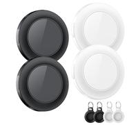 Air Tracker Tag-4 Pack, Localizador GPS, Smart Mini Localizador de Objetos Bluetooth con Apple Search (sólo iOS), IP67 Impermeable, Batería Reemplazable, Llaves/Coche/Mochila/Cartera/Maletas Viaje
