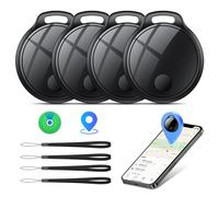 Air Tracker Tag 4 Piezas Nero, Air Tracker Funciona Bluetooth Encuentra Objetos Compatible Apple (Solo iOS) Localizador Llaves Bolsos, Maletas, Mochilas, batería reemplazable