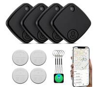 Air Tracker Tag, Smart Tracker,4 Piezas Localizador de Objetos Bluetooth Compatible con Apple Find My (Solo iOS),Key Finder con Batería Reemplazable para Llaves,Maletas,Carteras