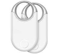 Air Tracker Tags, Smart tag Buscador de Objetos 5.3 Bluetooth Funciona con Buscar Apple (Sólo iOS, Android no Compatible), Localizador para Llaves, Maletas, Equipaje. Batería Reemplazable. Light White