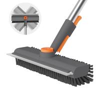 AIR U+ Cepillo de Limpieza 3 en 1 con Mango Largo y Cabezal de rotación de 360°, Cepillo de Limpieza Multiusos, Incluye Cepillo de cerdas Planas, Cepillo de cerdas en ángulo y raspador