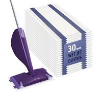 AIR U+ Recambios de almohadillas desechables para mopas Swiffer Wet Jet, grosor y absorbente, 30 unidades