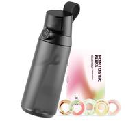 AIR UP® Botella de agua Click Midnight Black - Juego de iniciación original con cápsulas en 5 sabores, botella de 600 ml con sabor sin azúcar, apta para lavavajillas, sin BPA