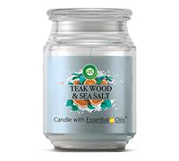 Air Wick 480G Jar Candle Teak Wood & Sea Salt Jar