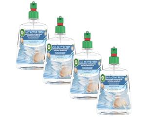 Air Wick Active Fresh - Ambientador automático sin meteorosoles, aroma a brisa marina, 4 recambios de 228 ml