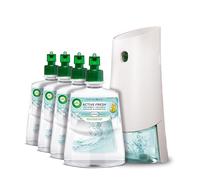 Air Wick Active Fresh - aparato y 4 recambios de ambientador automático fragancia Nenuco, infusionado con 2 veces más aceites esenciales, 280 días de frescor