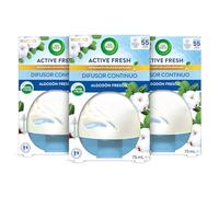 Air Wick Active Fresh Decosphere - Ambientador aroma a Algodón suave, Pack de 3 unidades