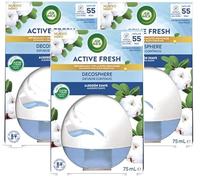 Air Wick Active Fresh Decosphere - Ambientador aroma a Algodón suave, Pack de 3 unidades