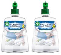 Air Wick Active Fresh Spray Ambientador para Casa, Automatico, sin Aerosol, con Aroma a Ropa limpia con Flor, Recambio, 228 ml (Paquete de 2)
