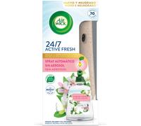 Air Wick Active Fresh Spray Automatico - Aparato + Recambio Ambientador para Casa Aroma Flor de Jazmín, Sin Aerosol