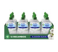 Air Wick Active Fresh Spray Automatico Sin Aerosol - 12 Recambios, Ambientador para Casa Flor de Jazmín, Brisa Marina, Lavanda y Vainilla
