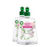 Air Wick Active Fresh Spray Automatico Sin Aerosol - 2 Recambios de ambientador para casa con Flor de Jazmín, 2 veces más aceites esenciales