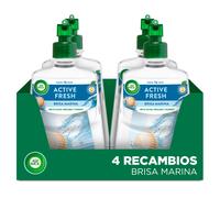 Air Wick Active Fresh Spray Automatico Sin Aerosol - 4 Recambios, Ambientador para Casa Flor de Jazmín, Brisa Marina, Lavanda, Nenuco, Flor, Lavanda y Aire Fresco