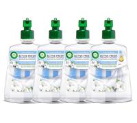 Air Wick Active Fresh Spray Automático Sin Aerosol - Aire Fresco y Algodón - Pack de 4 Recambios de 228 ml - Ambientador para el Hogar