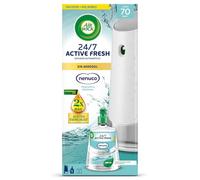 Air Wick Active Fresh Spray Automático Sin Aerosol, ambientador hogar con fragancia a Nenuco, 2 veces más aceites esenciales, Aparato difusor automático y recambio neutralizador de olores