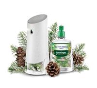 Air Wick Active Fresh Spray Automático Sin Aerosol - ambientador hogar con fragancia a Pino del Bosque y Copos de Nieve, 2 veces más aceites esenciales - Aparato difusor + 1 Recambio