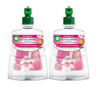 Air Wick Active Fresh Spray Automatico Sin Aerosol - Ambientador para casa con aroma a Flor de Cerezo & Frambuesa - Pack de 2 Recambios (228mlx2)