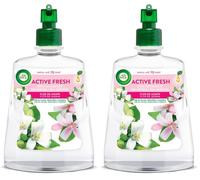 Air Wick Active Fresh Spray Automatico Sin Aerosol - Ambientador para casa con aroma a Flor de Jazmín - Recambio (228ml) (Paquete de 2)