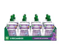 Air Wick Active Fresh Spray Automatico Sin Aerosol - Ambientador para casa con aroma a Lavanda - Pack de 8 Recambios (228mlx8)