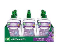 Air Wick Active Fresh Spray Automatico Sin Aerosol - Ambientador para casa con aroma a Lavanda - Pack de 6 Recambios (228mlx6)