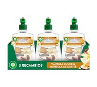 Air Wick Active Fresh Spray Automatico Sin Aerosol - Ambientador para casa con aroma a Vainilla - Pack de 3 Recambios (228mlx3)