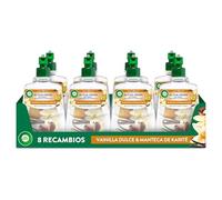 Air Wick Active Fresh Spray Automatico Sin Aerosol - Ambientador para casa con aroma a Vainilla - Pack de 8 Recambios (228mlx8)