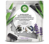 Air Wick Almohadilla de aroma de carbón activado de bambú absorbente - Cojín ambientador y deshumidificador para coches, armarios, cajones, etc. - 2 x 170 g