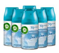 Air Wick Freshmatic - Recambios de ambientador spray automático, Esencia para casa con aroma a Flor Ropa Limpia, Azul, 250 ml (Paquete de 6)