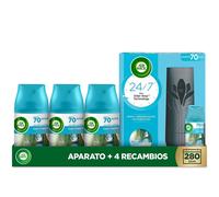 Air Wick Freshmatic, Aparato y 4 Recambios de ambientador Spray automático, Aroma a Oasis Turquesa, El embaleje Puede Variar