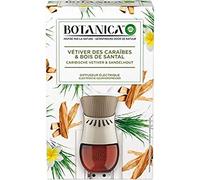 Air Wick Botanica Désodorisant Maison Diffuseur Electrique + 1 Recharge d'Huile Essentielle de Vétiver/Bois de Santal 19 ml