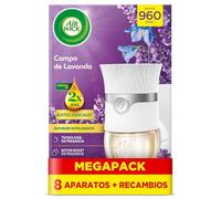 Air Wick Eléctrico Aparato y recambio de ambientador automático eléctrico, con aroma a Lavanda - 8 Aparatos + 8 Recambios, El embalaje puede variar