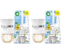 Air Wick Eléctrico - Aparato y recambio de ambientador automático eléctrico, esencia para casa con aroma a Aire Fresco y Algodón - 1 Aparato y 1 Recambio (Paquete de 2)