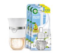 Air Wick Eléctrico - Aparato y recambio de ambientador automático eléctrico, esencia para casa con aroma a Aire Fresco y Algodón - 1 Aparato y 3 Recambios