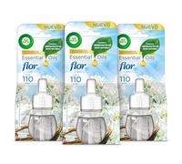 Air Wick Eléctrico - Pack 3 Recambios de Ambientador Eléctrico, Esencia Para Casa Con Aroma a Flor Ropa Limpia