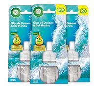 Air Wick Eléctrico - Pack 3 Recambios de Ambientador Eléctrico, Esencia Para Casa Con Aroma a Oasis Turquesa
