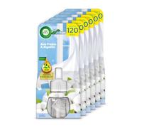 Air Wick Eléctrico - Pack de 6 recambios de ambientador automático eléctrico, esencia para casa con aroma a Aire Fresco y Algodón - 6 Recambios