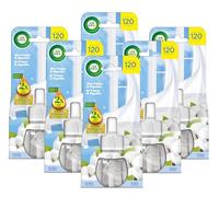 Air Wick Eléctrico Recambio de Ambientador Eléctrico para Hogar, Aroma Aire Fresco y Algodón, Pack de 6 Recambios x 19 ml (114 ml Total)