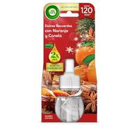 Air Wick Eléctrico - Recambio para Ambientador Eléctrico Air Wick con aroma a Dulces Recuerdos con Naranja y Canela, infusionado con 2 veces más aceites esenciales