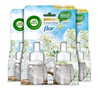 Air Wick Eléctrico - Recambios de Ambientador Automático Eléctrico, Esencia Para Casa Con Aroma a Flor Ropa Limpia, Morado, 1 Unidad (Paquete de 6)