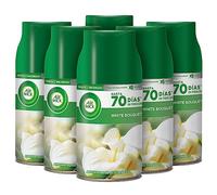 Air Wick Eléctrico - Recambios de Ambientador Automático Eléctrico, Esencia Para Casa Con Aroma a White Bouquet, Verde, 250 ml (Paquete de 6)