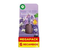 Air Wick Essential Mist - 6 recambios de ambientador difusor aceites esenciales para casa con aroma a Lavanda